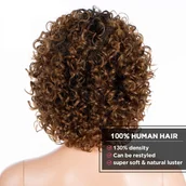 Ozdoby do włosów - Peruka włosy krótkie naturalne średni brąz debut kolor P4/40 - miniaturka - grafika 1