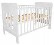 Łóżka dla dzieci i młodzieży - Łóżeczko/tapczanik Zuza biały 140x70 cm barierka gryzaki norma Ue - miniaturka - grafika 1