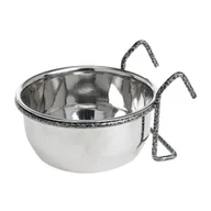 Klatki i wyposażenie dla ptaków - AniOne Miska ze stali szlachetnej do zawieszenia 550 ml - miniaturka - grafika 1