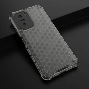 Honeycomb etui pancerny pokrowiec z żelową ramką Xiaomi Redmi K40 Pro+ / K40 Pro / K40 / Poco F3 czarny - Etui i futerały do telefonów - miniaturka - grafika 4