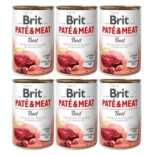 Brit Paté & Meat wołowina 6x800 g - Mokra karma dla psów - miniaturka - grafika 1