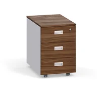 Szafki biurowe - B2B Partner Kontener na kółkach PRIMO, 3 szuflady, szary / orzech 519835 - miniaturka - grafika 1