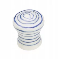 Klamki - Gałka meblowa stożek porcelanowa biało-niebieska GSTOPOR - miniaturka - grafika 1