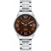 Zegarki męskie - Srebrny męski zegarek na bransolecie PACIFIC SSMB-1108D-03 - miniaturka - grafika 1