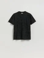 Koszulki męskie - Reserved - T-shirt comfort z nadrukiem - brązowy - miniaturka - grafika 1