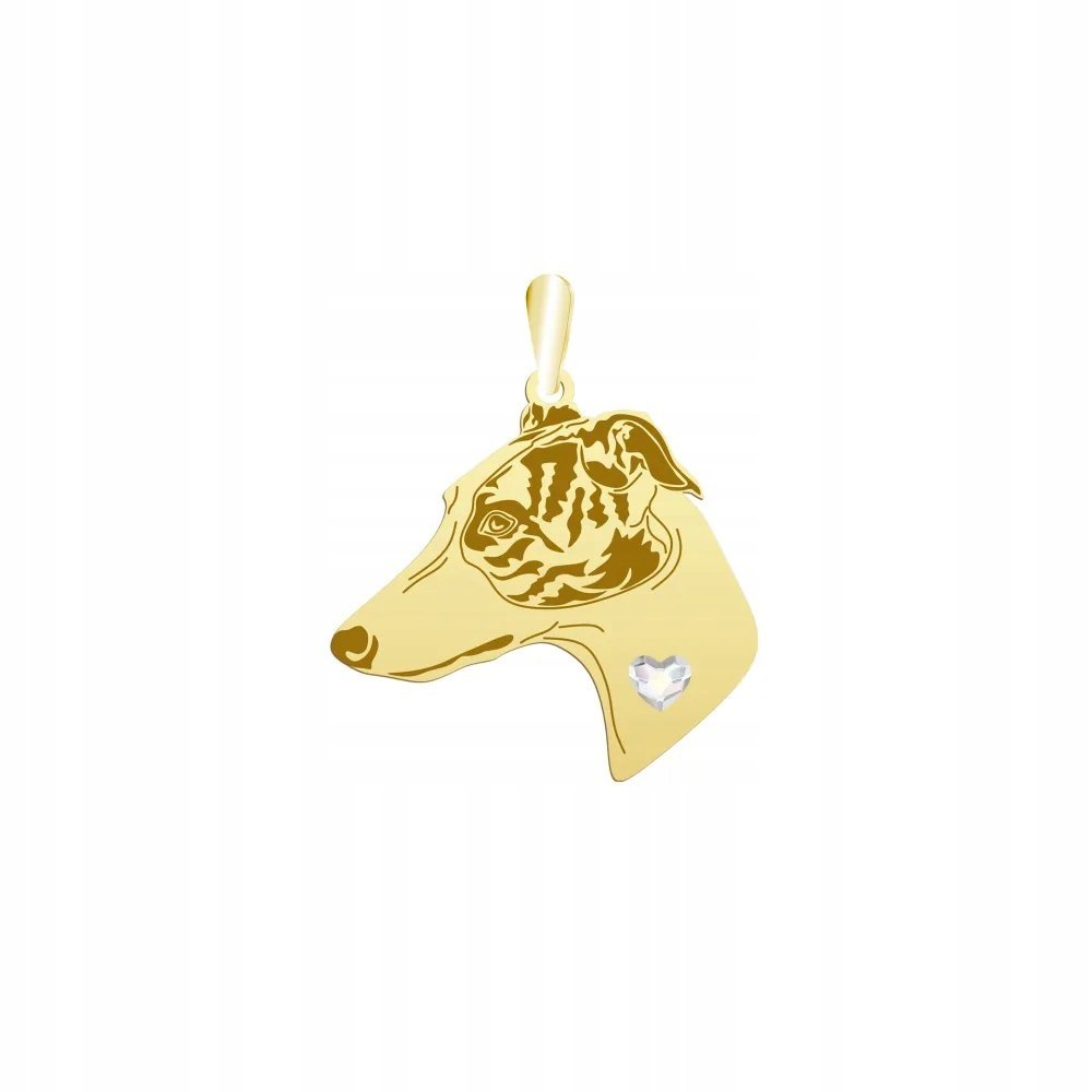Zawieszka Złota z psem Greyhound 925 Biżuteria Prezent DEDYKACJA GRAWER
