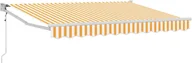 Markizy - vidaXL vidaXL Elektryczna Rozkładana Markiza Żółty i Biały 3,5 x 2 m - miniaturka - grafika 1