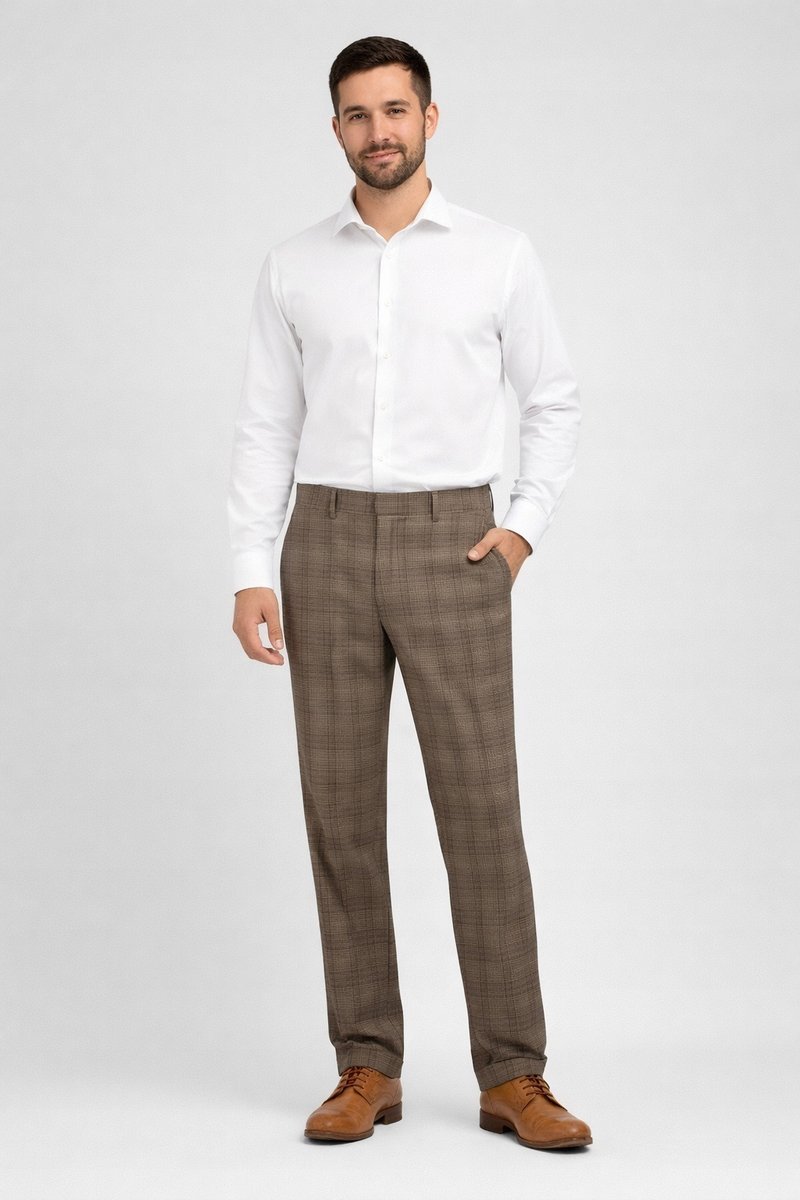 JACK AND JONES SPODNIE MĘSKIE CHINOS W KRATĘ 30/34 6FA