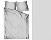 Pościel - Pościel satynowa 220x200 szara jasna jednobarwna Bielbaw Greno - miniaturka - grafika 1