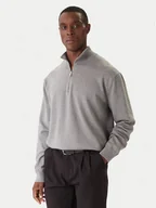 Swetry męskie - Calvin Klein Sweter LV040BM356 Szary Regular Fit - miniaturka - grafika 1