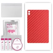 Akcesoria do tabletów i e-booków - folia naklejka skórka strukturalna na TYŁ do Samsung Galaxy Tab S9 FE+ Plus - Carbon Czerwony - apgo SKINS - miniaturka - grafika 1