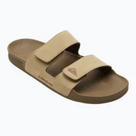 Klapki i japonki męskie - Klapki męskie Quiksilver Rivi Leather Double Adjust tan 1 WYSYŁKA W 24H 30 DNI NA ZWROT - miniaturka - grafika 1
