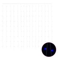 Oświetlenie świąteczne - vidaXL Kurtyna lampek, 3x3m, 300 niebieskich diod LED, 8 funkcji vidaXL - miniaturka - grafika 1