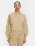 Bluzy damskie - Puma Bluza Her 676004 Beżowy Regular Fit - miniaturka - grafika 1