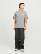 Koszulki męskie - Jack & Jones Koszulka "Jjecorp" w kolorze szarym - miniaturka - grafika 1