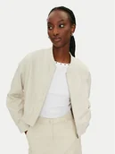 Kurtki damskie - Vila Kurtka bomber Alona 14104864 Beżowy Regular Fit - miniaturka - grafika 1