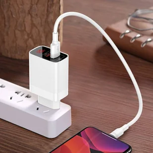 Baseus Mirror Lake szybka ładowarka Quick Charge 3.0 2x USB 18W z wyświetlaczem biały (CCJMHA-A02) - Ładowarki do telefonów - miniaturka - grafika 17