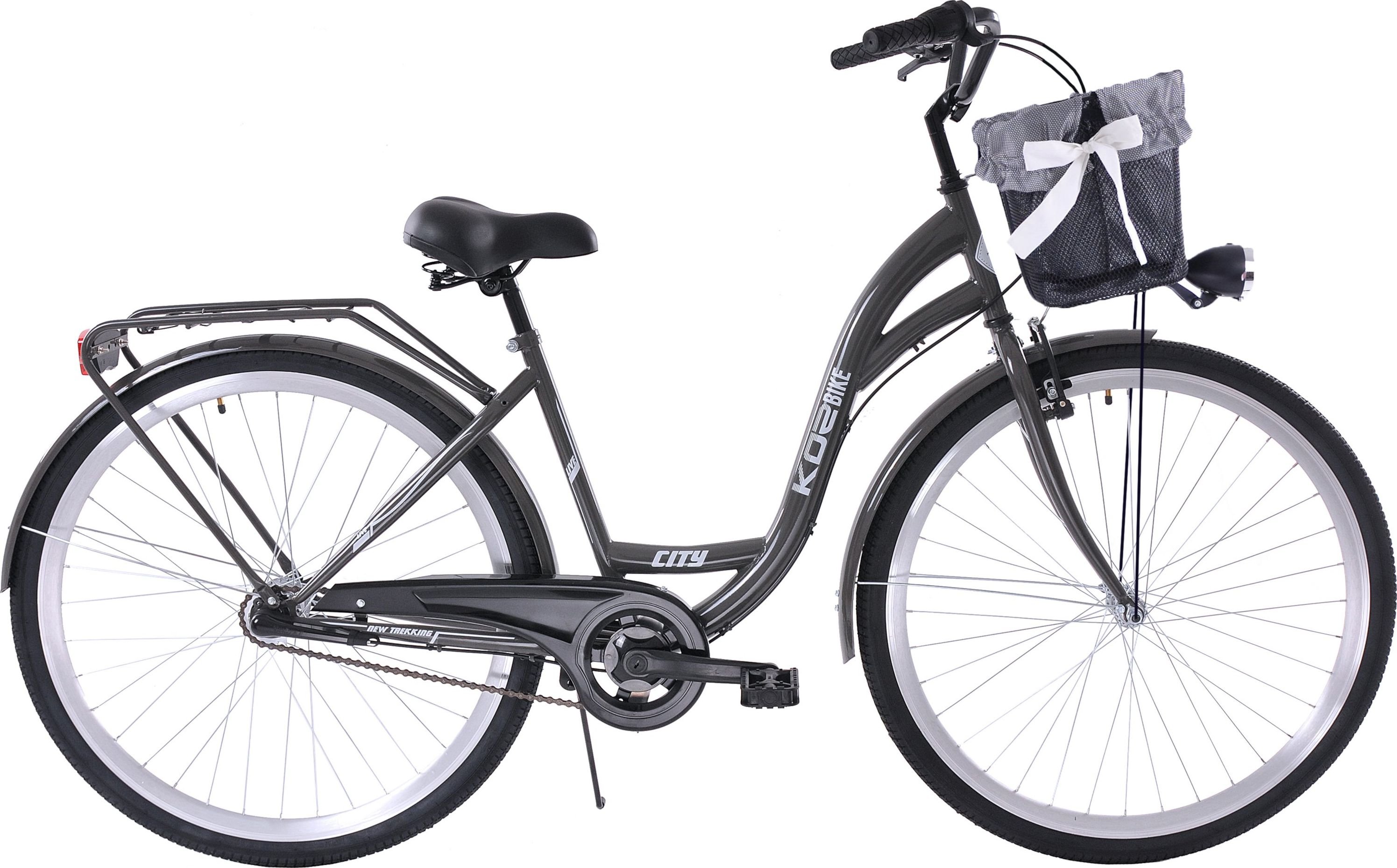 Kozbike K3 Rower miejski Kozbike 28 3biegi grafitowy czarne opony, przerzutka Sturmey Archer