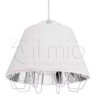 Polux Lampa wisząca 1X60W E27 IL MIO FALUN Biały/Srebrny 307255 POLUX/SANICO - Lampy sufitowe - miniaturka - grafika 1