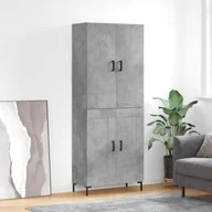 Witryny - vidaXL Witrynka, szarość betonu 69,5x34x180 cm materiał drewnopochodny - miniaturka - grafika 1