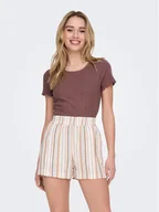 Koszulki i topy damskie - ONLY T-Shirt Carlotta 15256154 Różowy Tight Fit - miniaturka - grafika 1