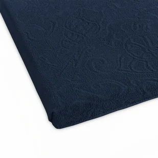 Prześcieradło frotte bez gumki Tulipan 175x220 ZWOLTEX granatowe GRUBE - Prześcieradła - miniaturka - grafika 1