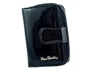 Portfele - PIERRE CARDIN skórzany portfel damski 02 LEAF 115 czarny - miniaturka - grafika 1