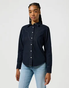 KOSZULA DAMSKA JEANSOWA WRANGLER 112357525 SLIM YOKE SHIRT XL - Koszule damskie - miniaturka - grafika 1