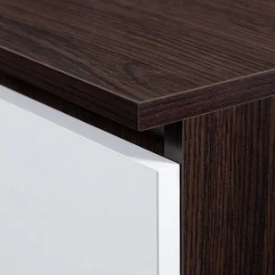 REGAŁ BIUROWY R 60 cm CLP 3 SZUFLADY 2 PÓŁKI WENGE / BIAŁY - Regały biurowe - miniaturka - grafika 5
