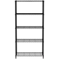 Meble gastronomiczne - Regał magazynowy skręcany 5 półkowy czarny 91x45x183 cm - Hendi 812990 - miniaturka - grafika 1