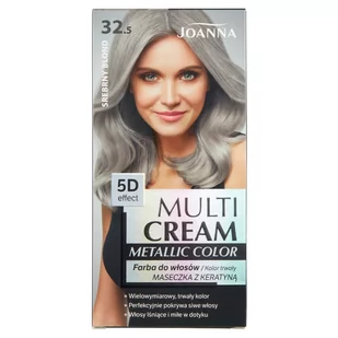 Joanna Multicream Metallic farba do włosów 32,5 srebrny blond - Farby do włosów i szampony koloryzujące - miniaturka - grafika 1