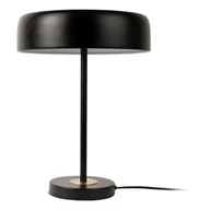 Noże stołowe - Czarna lampa stołowa z metalowym kloszem (wysokość 40 cm) Gold Disc – Leitmotiv - miniaturka - grafika 1