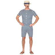 Stroje kąpielowe - Widmann 03255 kostium kąpielowy retro, męski, niebieski - miniaturka - grafika 1