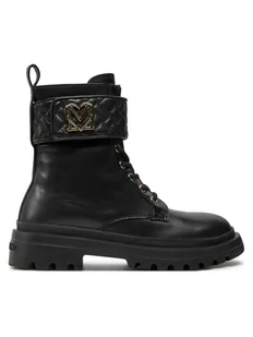 LOVE MOSCHINO Trapery JA24175G1LIA0000 Czarny - Botki damskie - miniaturka - grafika 1