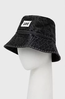 Czapki męskie - Lee kapelusz bawełniany kolor czarny bawełniany - grafika 1