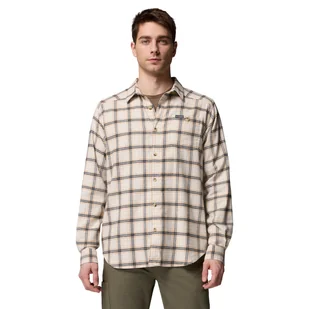 Męska koszula flanelowa Columbia Cornell Woods Flannel Longsleeve Shirt chalk/quad check - S - Koszule męskie - miniaturka - grafika 1