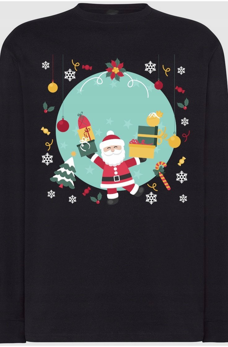 Świąteczna Męska Bluza Longsleeve Rozm.4XL