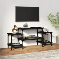 Szafki RTV - vidaXL Szafka pod TV, czarna, 117x35x52 cm, materiał drewnopochodny - miniaturka - grafika 1