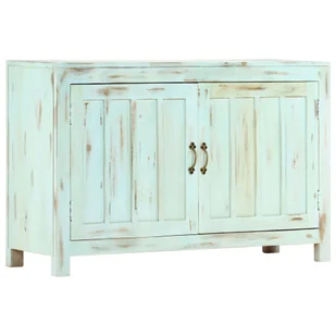 vidaXL vidaXL Szafka, jasnoniebieska, 110x35x70 cm, lite drewno mango - Szafki do salonu - miniaturka - grafika 1