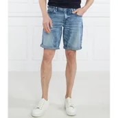 Spodenki męskie - GUESS Szorty SONNY SHORT | Regular Fit | z dodatkiem lnu - miniaturka - grafika 1