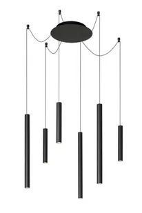 Lucide LORENZ Pająk Czarna LED ściemnialna 6x4W 3000K Lampa wisząca 74403/06/30 - Lampy sufitowe - miniaturka - grafika 1