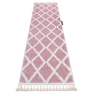 Dywany - Dywan, Chodnik BERBER TROIK - do kuchni, przedpokoju, na korytarz różowy 60x300 cm - miniaturka - grafika 1