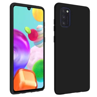 Tylna obudowa Samsung Galaxy A41 Półsztywne silikonowe wykończenie Soft-Touch Czarna - Etui i futerały do telefonów - miniaturka - grafika 1