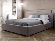 Łóżka - Łóżko tapicerowane z pojemnikiem 180x200 szare PRO line 19 Soro 90 - miniaturka - grafika 1