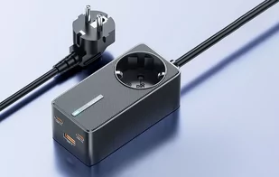 Ładowarka sieciowa Toocki 2xUSB-C + USB + USB DO USB-C, 1.5m, GaN 67W (czarna) - Ładowarki do telefonów - miniaturka - grafika 2