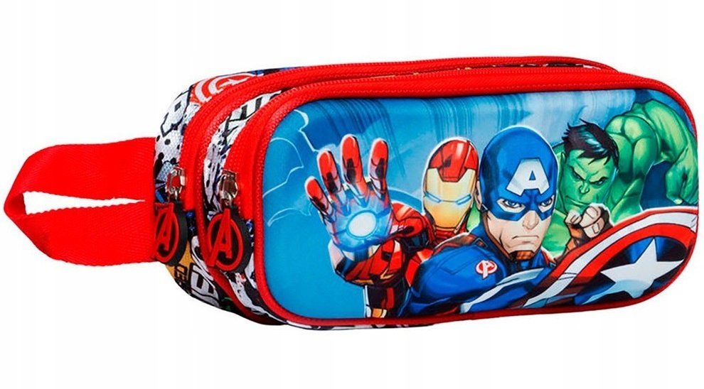 Piórnik 2 Przegrody Motyw 3D Avengers Hulk Ironman