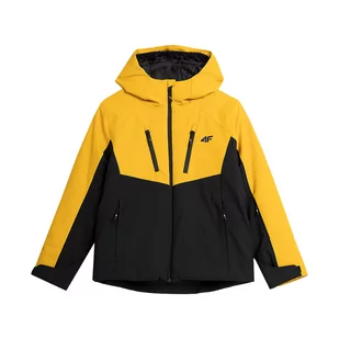 Kurtka narciarska dziecięca 4F M300 yellow 152 - Kurtki narciarskie - miniaturka - grafika 1
