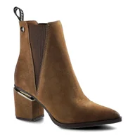 Botki damskie - Rude Botki Carinii Damskie Modne Buty Na Obcasie - miniaturka - grafika 1