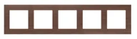 Klawisze i ramki - Kontakt Simon Ramka pięciokrotna Nature Simon 55 - orzech - miniaturka - grafika 1