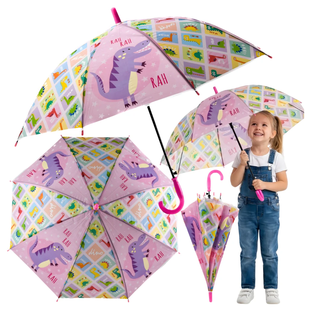 PARASOL DZIECIĘCY PARASOLKA DZIECIĘCA DLA DZIECI AUTOMATYCZNA WZÓR DINOZAUR